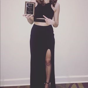 Black long prom dress